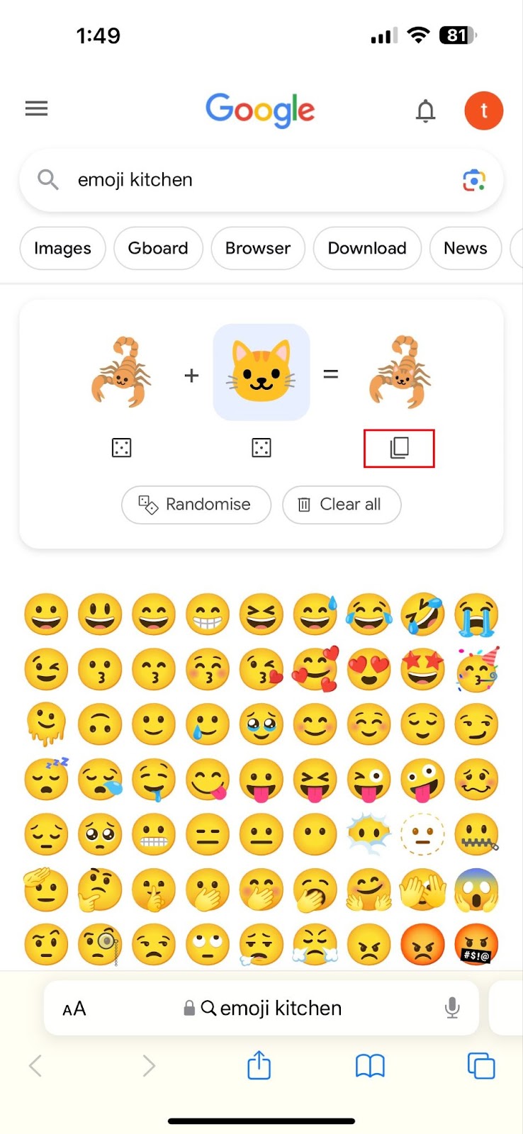 Cách sử dụng Emoji Kitchen tạo emoji trên điện thoại