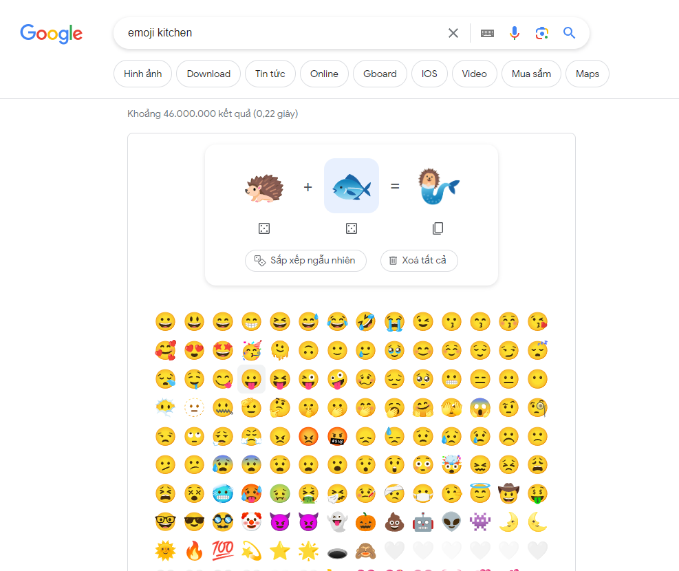 Cách sử dụng Emoji Kitchen tạo emoji trên máy tính