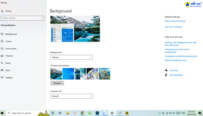 cách thay đổi hình nền máy tính