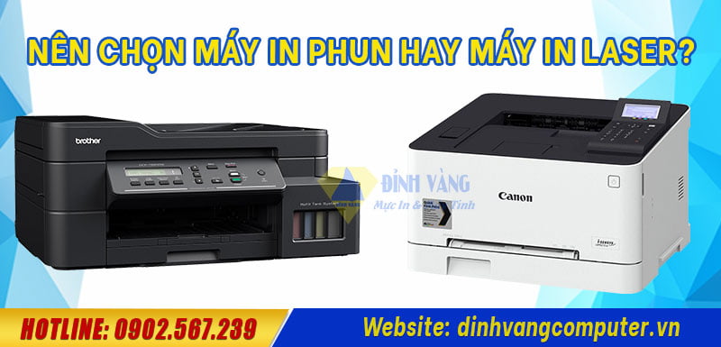 nên chọn máy in phun hay máy in laser?