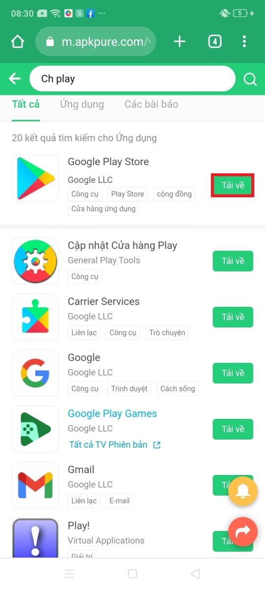 Hướng dẫn Download CH Play Về Điện Thoại Android 