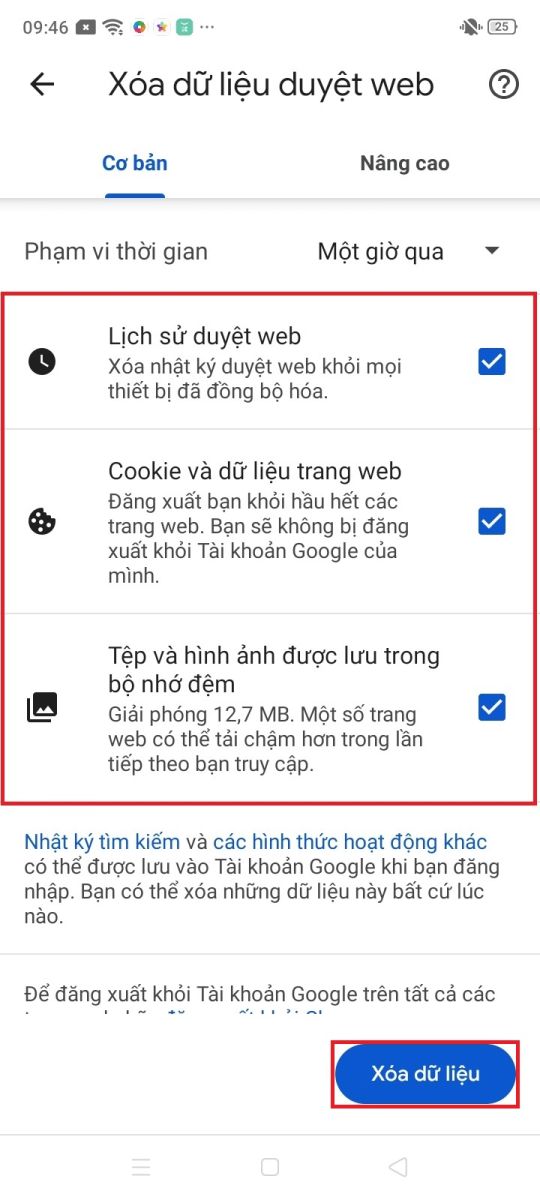 Cách xóa, bật Cookie trên điện thoại