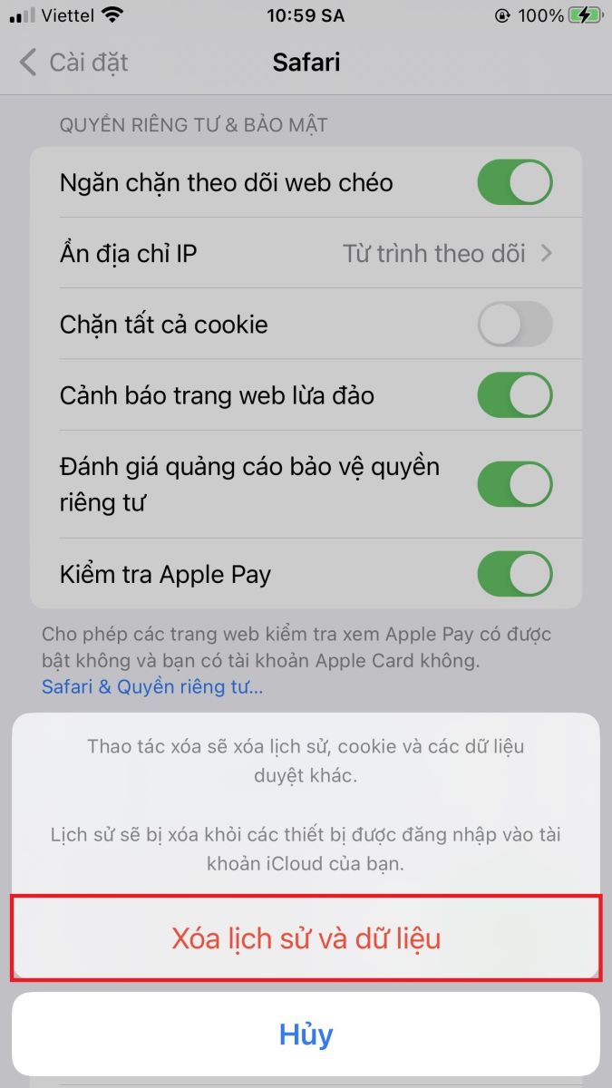 Trên iOS (iPhone/iPad)