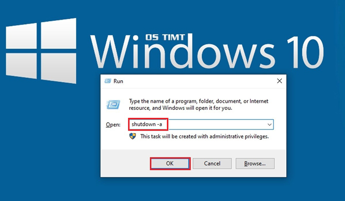 Làm sao để hủy thiết lập hẹn giờ tắt máy? (Run, Command Prompt, Windows PowerShell)