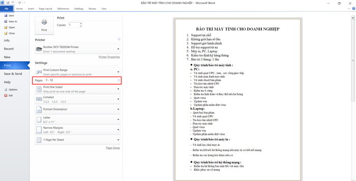 Cách in hai mặt trong word 2010 đối với máy in không hỗ trợ tính năng in đảo mặt tự động nhanh chóng
